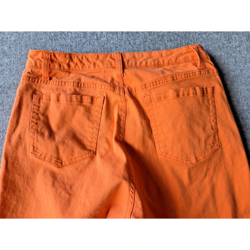 Jones New York Jeans Women's Bermuda Shorts Stretch Tangerine Orange Size 12